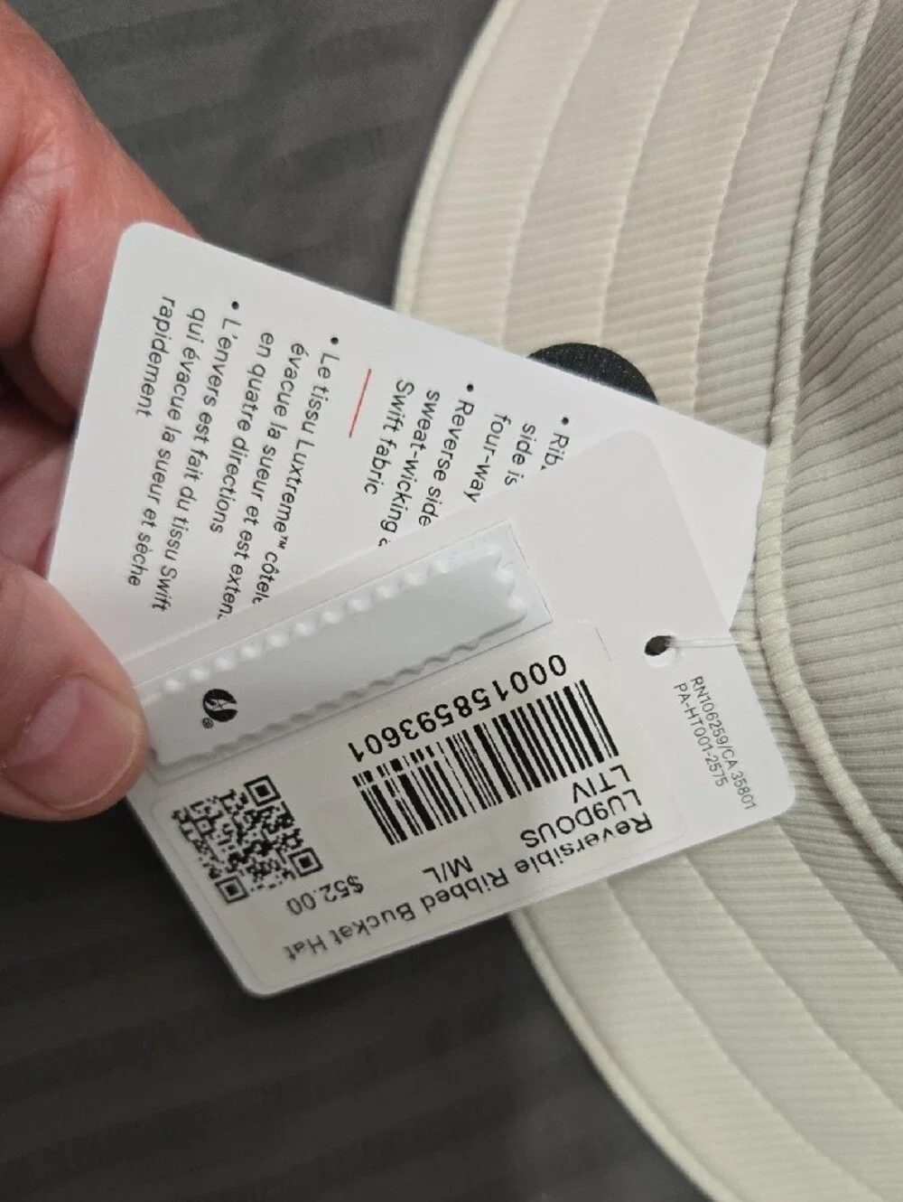 lululemon athletica Off-White Ribbed Bucket Hat